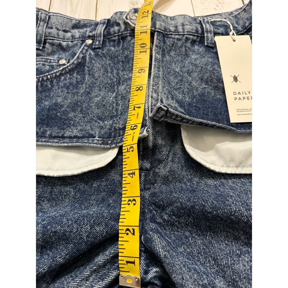 NWT Daily Paper Jeans Denim Glart Pants Size Small 28 X 27 Acid Wash Retro New‎ - Picture 7 of 12